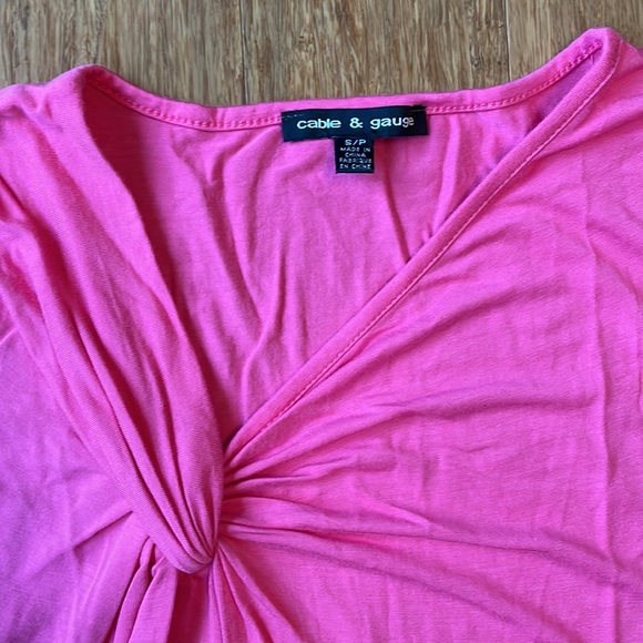 Cable & Gauge bubblegum pink tank top - Picture 2 of 2